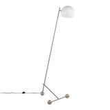 Eileen Contemporary Floor Lamp in Brushed Nickel with White Plastic Shade by LumiSource B202P224128