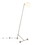 Eileen Contemporary Floor Lamp in Brushed Nickel with White Plastic Shade by LumiSource B202P224128