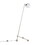 Eileen Contemporary Floor Lamp in Brushed Nickel with White Plastic Shade by LumiSource B202P224128