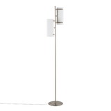 Rhonda Contemporary/Glam Floor Lamp in Brushed Nickel with White Shade by LumiSource B202P224148