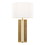 Cosmo 28" Glam Metal Table Lamp in Antique Brass and White Linen by LumiSource B202P224190