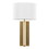 Cosmo 28" Glam Metal Table Lamp in Antique Brass and White Linen by LumiSource B202P224190