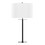 Cosmo 28" Contemporary Metal Table Lamp in Black Metal and White Linen by LumiSource B202P224191