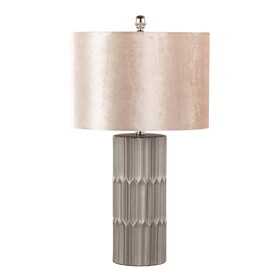 Tania 22" Contemporary Ceramic Table Lamp in Brown and Metallic Brown Ceramic with Champagne Shade by LumiSource B202P224200