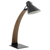 Noah Mid-Century Modern Table Lamp in Walnut and Black by LumiSource B202P224220