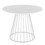 Canary Cosmo Contemporary Dining Table in White Metal and White MDF by LumiSource B202S01106