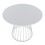 Canary Cosmo Contemporary Dining Table in White Metal and White MDF by LumiSource B202S01106