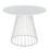 Canary Cosmo Contemporary Dining Table in White Metal and White MDF by LumiSource B202S01106