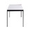 Fuji Contemporary Dining Table in Black Metal with White Wood Top by LumiSource B202S01124