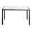 Fuji Contemporary Dining Table in Black Metal with White Wood Top by LumiSource B202S01124