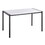 Fuji Contemporary Dining Table in Black Metal with White Wood Top by LumiSource B202S01124