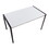 Fuji Contemporary Dining Table in Black Metal with White Wood Top by LumiSource B202S01124