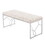 Constellation Contemporary Bench in Silver Metal and Grey Leopard Fabric by LumiSource B202S01140