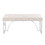 Constellation Contemporary Bench in Silver Metal and Grey Leopard Fabric by LumiSource B202S01140