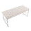 Constellation Contemporary Bench in Silver Metal and Grey Leopard Fabric by LumiSource B202S01140