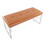 Constellation Contemporary Bench in Silver Metal and Camel Faux Leather by LumiSource B202S01146