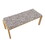 Fuji Contemporary Bench in Gold Metal and Beige Leopard Fabric by LumiSource B202S01155