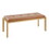 Fuji Contemporary Bench in Gold Metal and Camel Faux Leather by LumiSource B202S01157