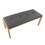 Fuji Contemporary Bench in Gold Metal and Grey Faux Leather by LumiSource B202S01158