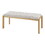 Fuji Contemporary Bench in Gold Metal and Grey Leopard Fabric by LumiSource B202S01159