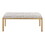 Fuji Contemporary Bench in Gold Metal and Grey Leopard Fabric by LumiSource B202S01159