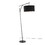 Daniella-Salon 70" Contemporary Floor Lamp in Black Metal with Black Linen Shade by LumiSource B202S01362