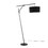 Daniella-Salon 70" Contemporary Floor Lamp in Black Metal with Black Linen Shade by LumiSource B202S01362