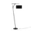 Daniella-Salon 70" Contemporary Floor Lamp in Black Metal with Black Linen Shade by LumiSource B202S01362