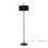 Daniella-Salon 70" Contemporary Floor Lamp in Black Metal with Black Linen Shade by LumiSource B202S01362