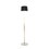 March Contemporary Floor Lamp in White Marble and Antique Brass with Black Linen Shade Metal by LumiSource B202S01370