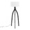 Wishbone Contemporary Floor Lamp in Black Wood with White Linen Shade by LumiSource B202S01379