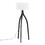 Wishbone Contemporary Floor Lamp in Black Wood with White Linen Shade by LumiSource B202S01379