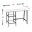 Avery Metal/Glass Sawhorse/A-Frame Writing Desk - Black B20479323