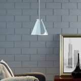 Millie White Midcentury Modern Pendant Lamp B20479440