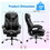 Massage Reclining Office Chair with Footrest, High Back Computer Chair Home Desk Ergonomic Executive Office Chair with Armrests, Adjustable Height. B205P203798