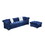 Reversible Sectional Sofa 4 Seater Oversized Convertible L Shaped Couch Velvet Sofa couch B205S00004