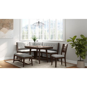 Cherry Table with Curved Bench, Backless Bench and 2 Side Chairs B2699S00070