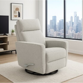 Man Wah Gellar Upholstered Swivel Recliner, Granite B2707P311877