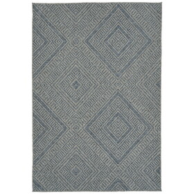 Modern, Transitional, Geometric, Southwestern, Textured High-Low Cut & Loop 5'3" x 7'6" Rectangle Area Rug B2708P212914