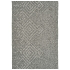 Modern, Transitional, Geometric, Southwestern, Textured High-Low Cut & Loop 5'3" x 7'6" Rectangle Area Rug B2708P212929