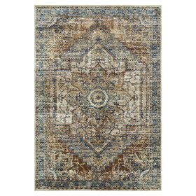 Contemporary, Transitional, Oriental, Textured, Distressed Cut Pile 7'10" x 10'10" Rectangle Area Rug B2708P213228