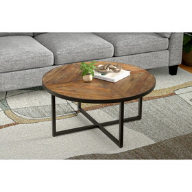 Wallace & Bay Faro Brown Round Coffee Table B2709P212414