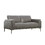 Wallace & Bay Onyx Gray Leather Loveseat B2709P212475