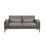 Wallace & Bay Onyx Gray Leather Loveseat B2709P212475