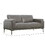 Wallace & Bay Onyx Gray Leather Loveseat B2709P212475