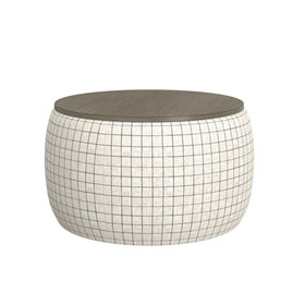 Wallace & Bay Revel White Storage Ottoman B2709P212479