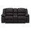 Wallace & Bay Marshall Black Reclining Console Loveseat B2709P212494