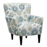 Wallace & Bay Flora Blue Floral Accent Chair B2709P212532