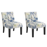 Wallace & Bay Verma Blue Floral Accent Chair B2709P212533