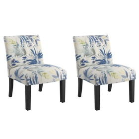 Wallace & Bay Verma Blue Floral Accent Chair B2709P212533